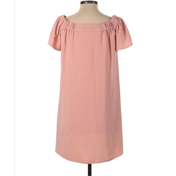 Topshop NWT Pink Off-the-Shoulders Summer Mini Dress, Size 8, MSRP $74 - Picture 1 of 11